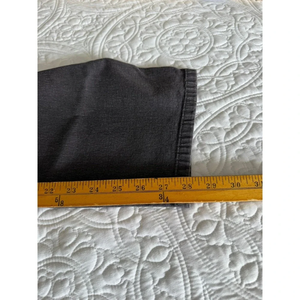 Denim & Co Womens 2X Charcoal Gray Elastic Waist Straight‎ Leg Pants A262865